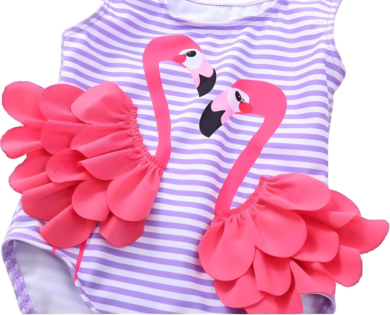 Baby Girl One Piece Swimsuit Swimwear Toddler Kid Flamingo Bikini Bathing Suit Sunsuit Rash Guard 1-5T