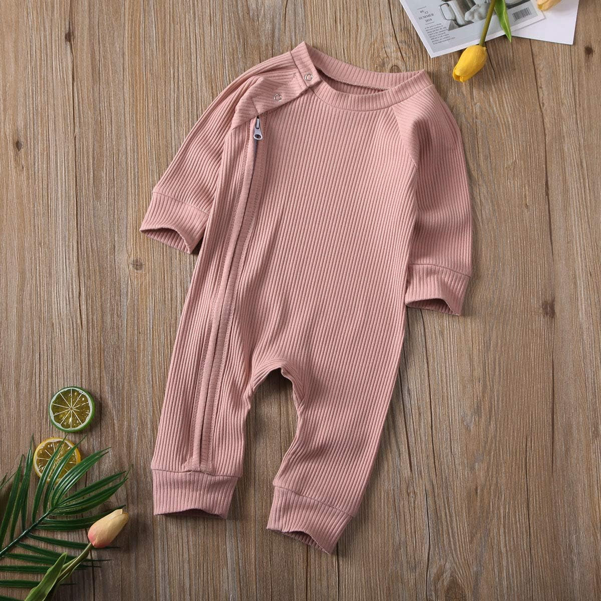 Newborn Baby Boy Girl Knitted Romper Jumpsuit Solid Long Sleeve Legging Bodysuit Playsuit Clothes Winter 0-18M