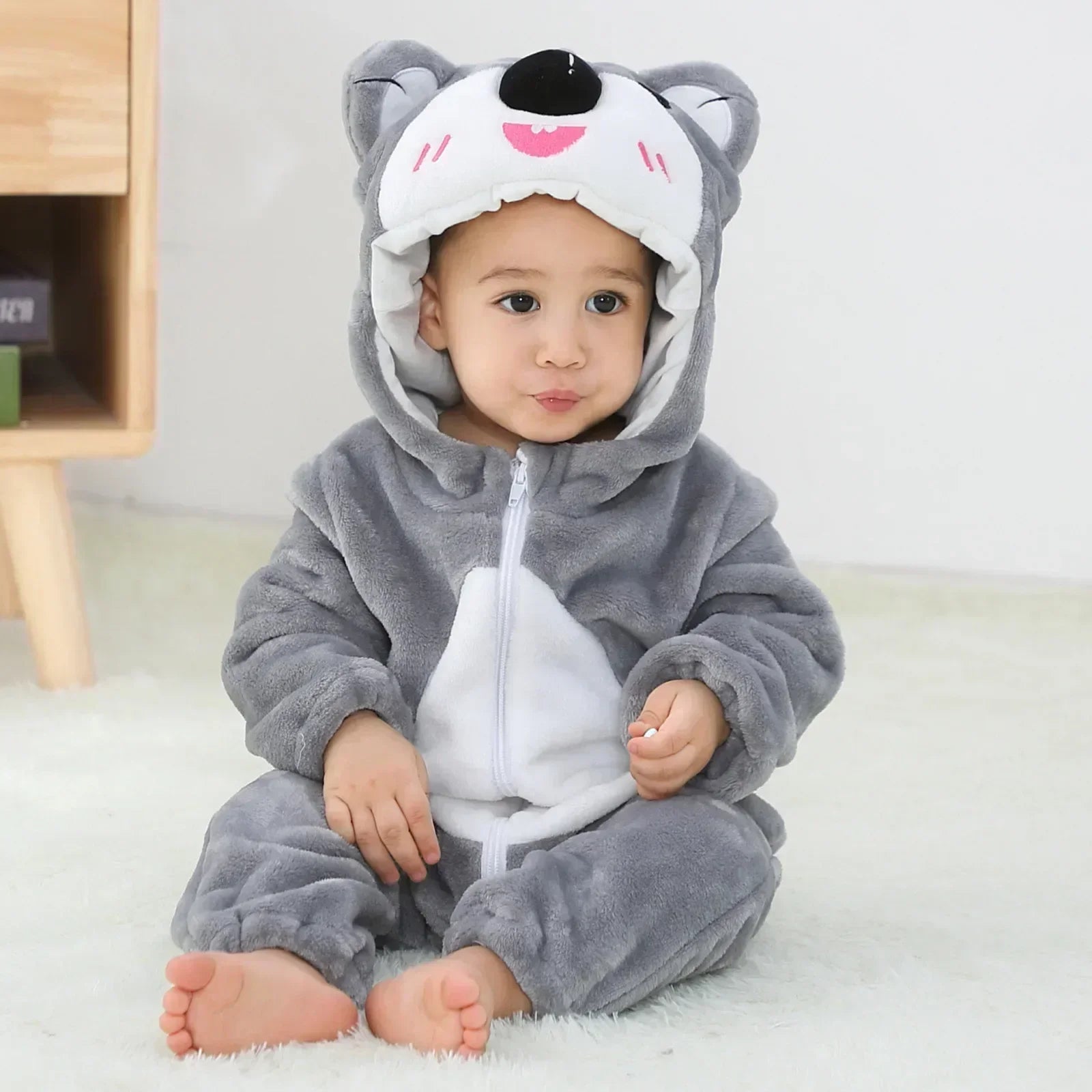 Baby Rompers Winter Kigurumi Lion Costume for Girls Boys Toddler Animal Jumpsuit Infant Clothes Pyjamas Kids Overalls Ropa Bebes