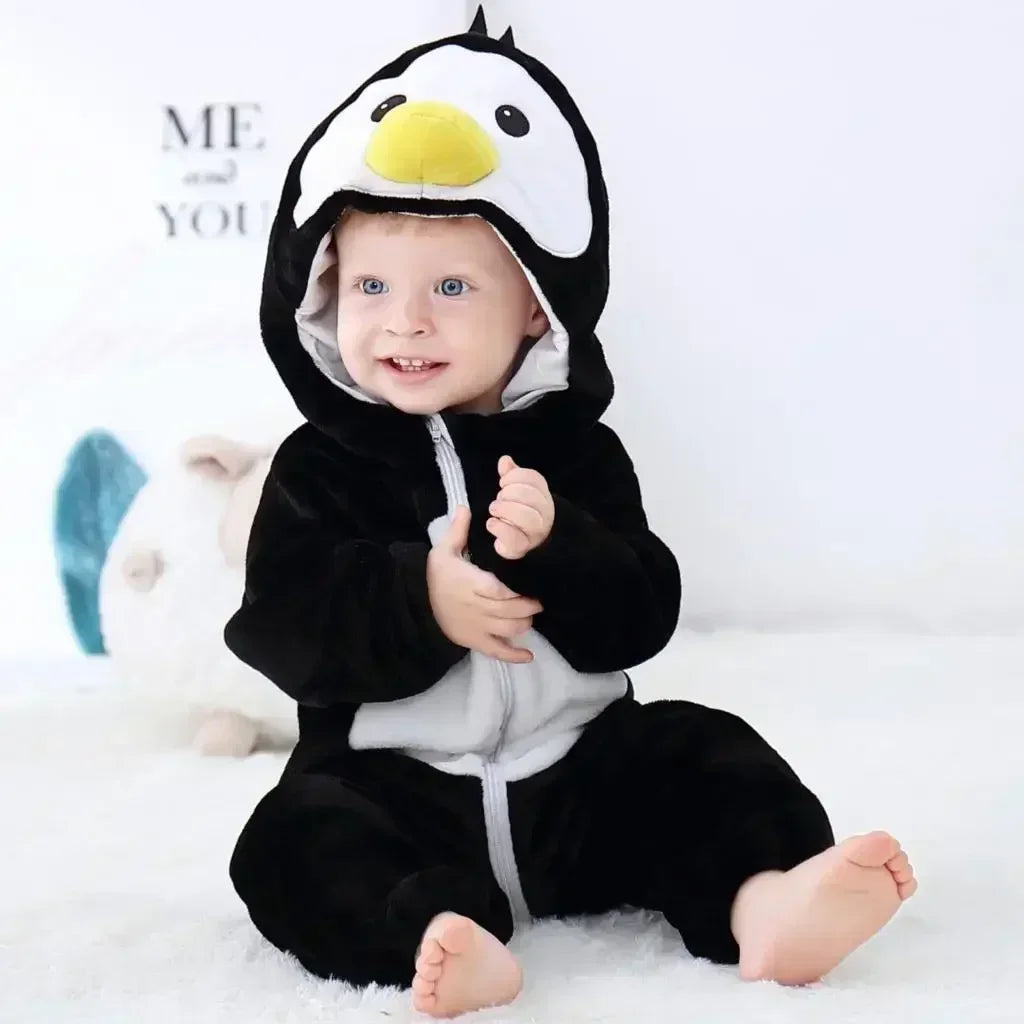 Baby Rompers Winter Kigurumi Lion Costume for Girls Boys Toddler Animal Jumpsuit Infant Clothes Pyjamas Kids Overalls Ropa Bebes
