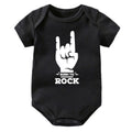 Born to Rock Newborn Baby Short Sleeve Cotton Baby Bodysuit Cute Baby Boy Clothes Jumpsuit Infant Outfit Baby Body Rock