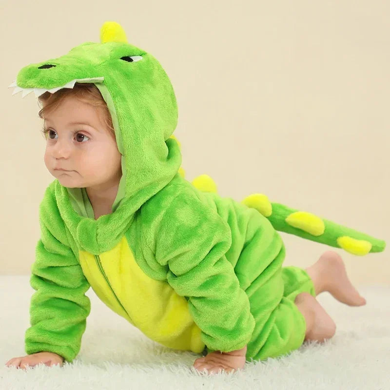 Baby Rompers Winter Kigurumi Lion Costume for Girls Boys Toddler Animal Jumpsuit Infant Clothes Pyjamas Kids Overalls Ropa Bebes