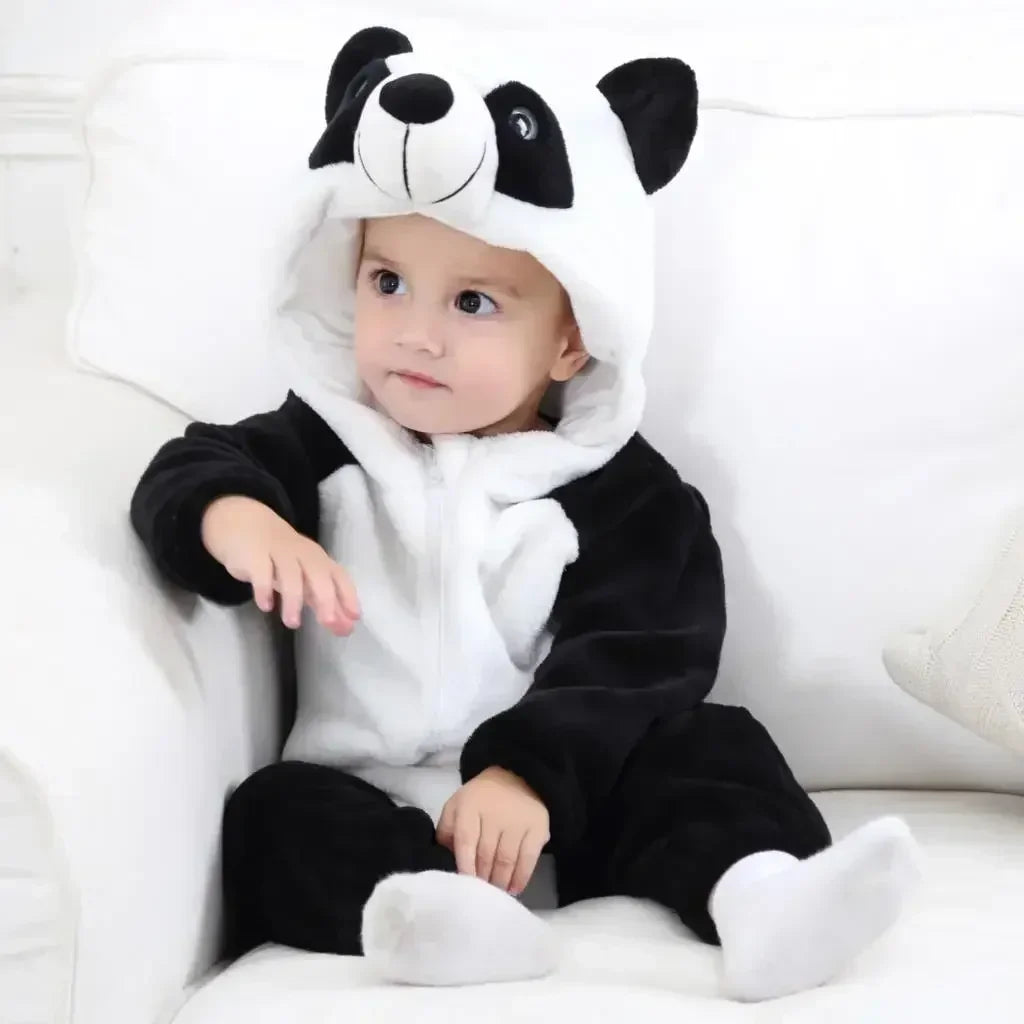 Baby Rompers Winter Kigurumi Lion Costume for Girls Boys Toddler Animal Jumpsuit Infant Clothes Pyjamas Kids Overalls Ropa Bebes