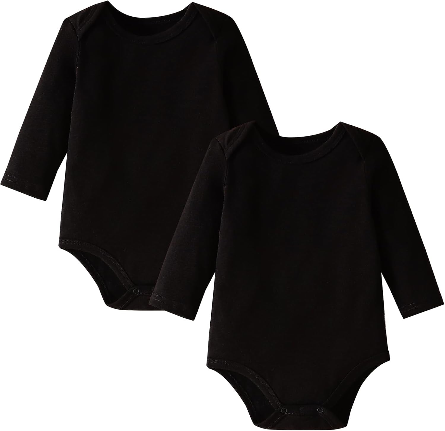 2-Pack Unisex Baby Bodysuit Super Soft Viscose from Bamboo - Solid Long Sleeve Baby Boys Girls Onsies