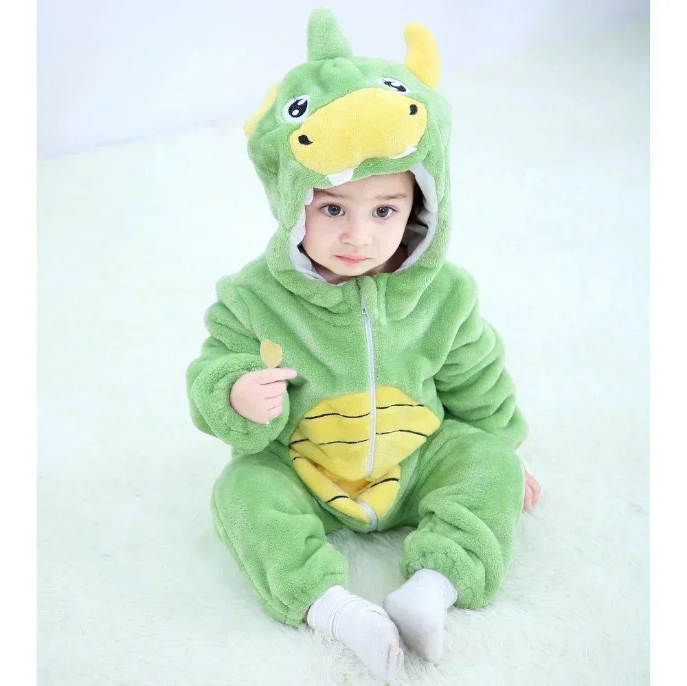 Baby Rompers Winter Kigurumi Lion Costume for Girls Boys Toddler Animal Jumpsuit Infant Clothes Pyjamas Kids Overalls Ropa Bebes