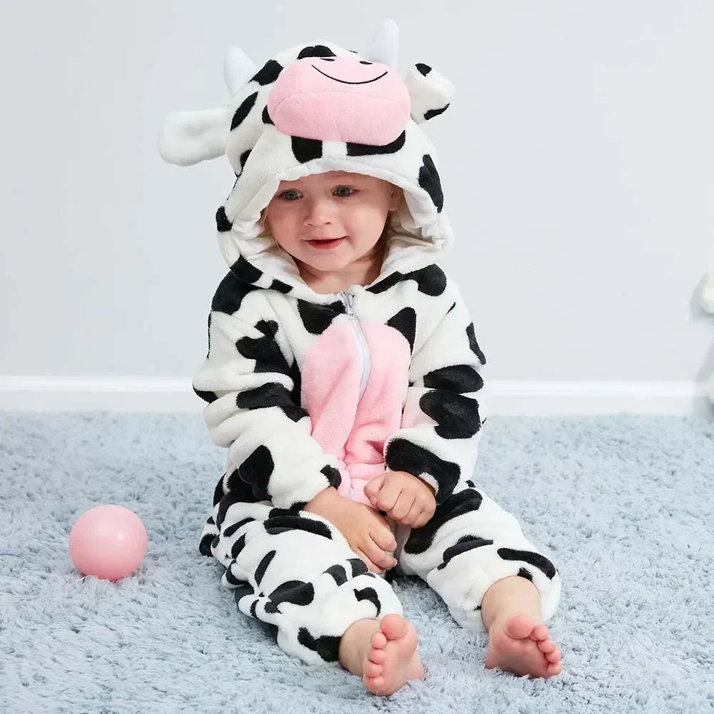 Baby Rompers Winter Kigurumi Lion Costume for Girls Boys Toddler Animal Jumpsuit Infant Clothes Pyjamas Kids Overalls Ropa Bebes
